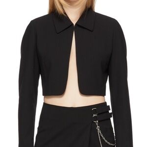 Chic Black Cropped Jacket